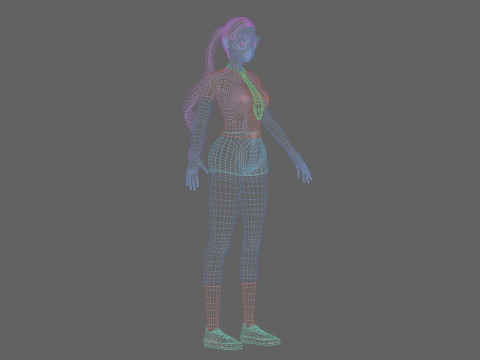 Anime cool girl V25598 Modèle 3D