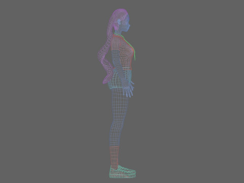 Anime cool girl V25598 Modèle 3D