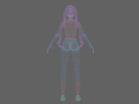 Anime cool girl V25598 Modèle 3D