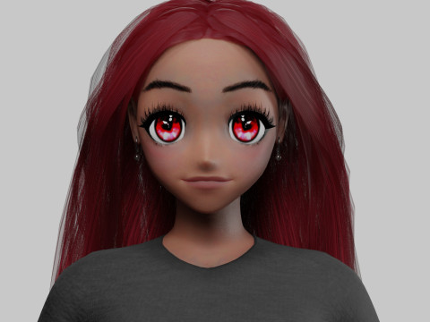 Anime Standard girl V33384 Modello 3D