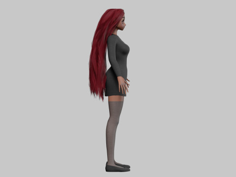 Anime Standard girl V33384 Modello 3D