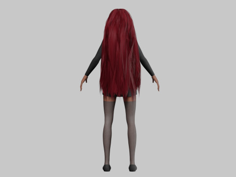Anime Standard girl V33384 Modello 3D