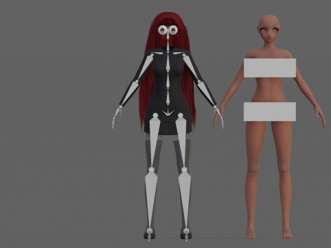 Anime Standard girl V33384 Modello 3D