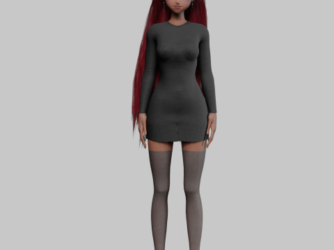 Anime Standard girl V33384 Modello 3D