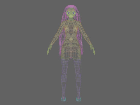 Anime Standard girl V33384 Modello 3D
