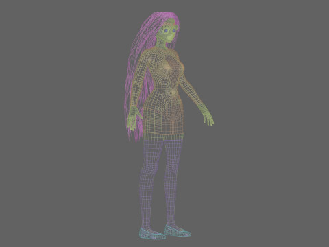 Anime Standard girl V33384 Modello 3D