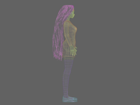 Anime Standard girl V33384 Modello 3D