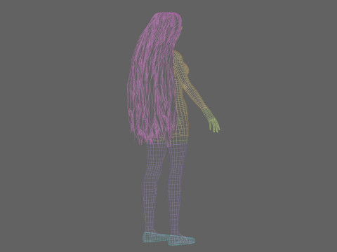 Anime Standard girl V33384 Modello 3D