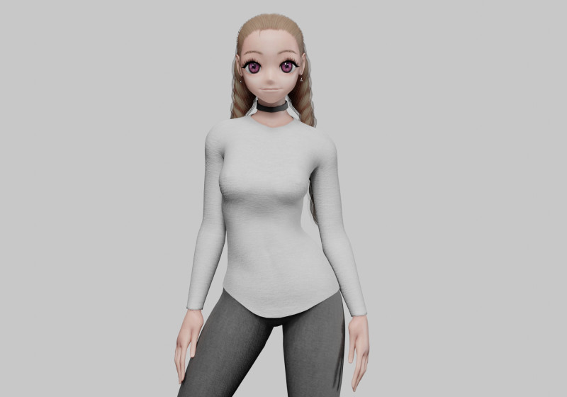 Basic Beautiful girl V29579 3Dモデル .c4d .max .obj .3ds .fbx .stl .blend 