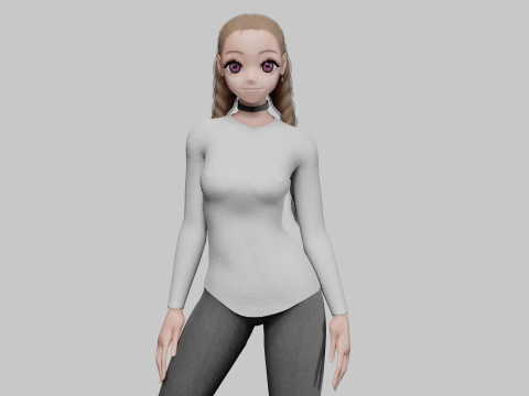 Basic Beautiful girl V29579 3D 모델