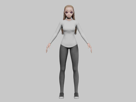 Basic Beautiful girl V29579 3D Model
