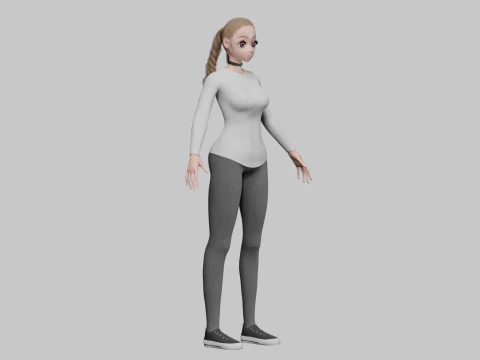 Basic Beautiful girl V29579 3D Model