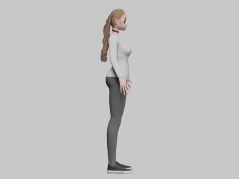 Basic Beautiful girl V29579 3D Model