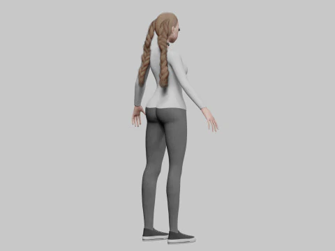 Basic Beautiful girl V29579 3D Model