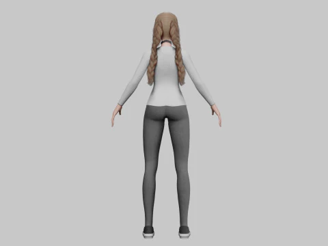 Basic Beautiful girl V29579 3D Model