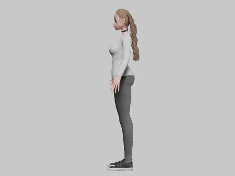 Basic Beautiful girl V29579 3D Model