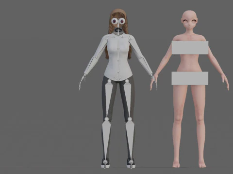 Basic Beautiful girl V29579 3D Model