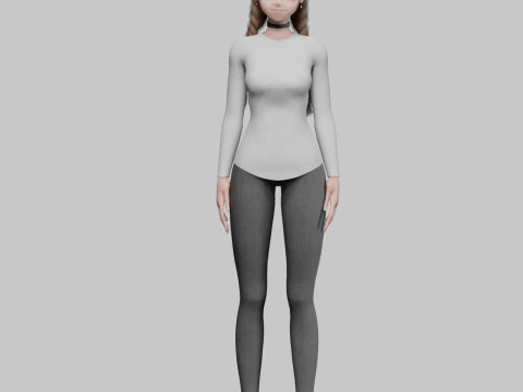 Basic Beautiful girl V29579 3D Model