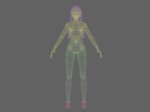 Basic Beautiful girl V29579 3D Model
