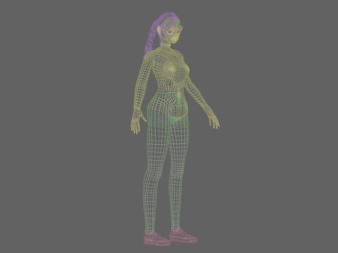 Basic Beautiful girl V29579 3D Model