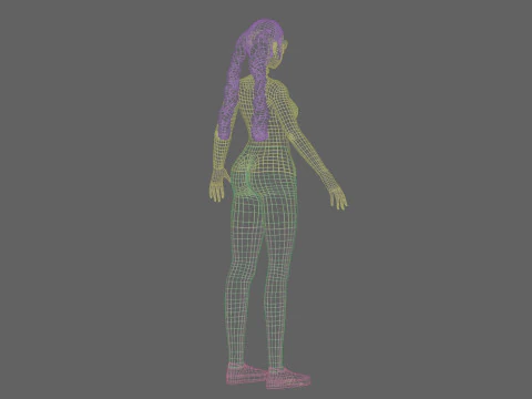 Basic Beautiful girl V29579 3D Model
