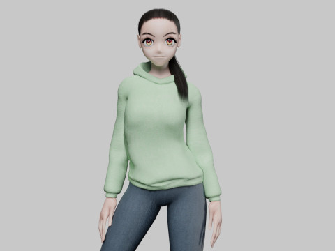 Basic classic girl V24884 3D Model