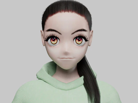 Basic classic girl V24884 3D Model