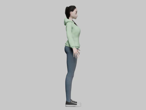 Basic classic girl V24884 3D Model