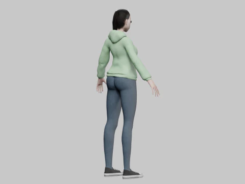 Basic classic girl V24884 3D Model