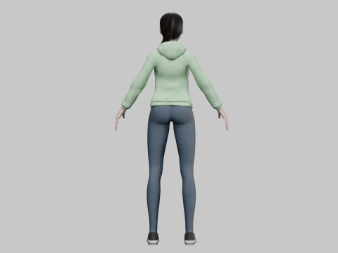 Basic classic girl V24884 Modelo 3D