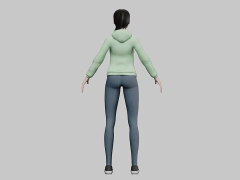 Basic classic girl V24884 3D Model