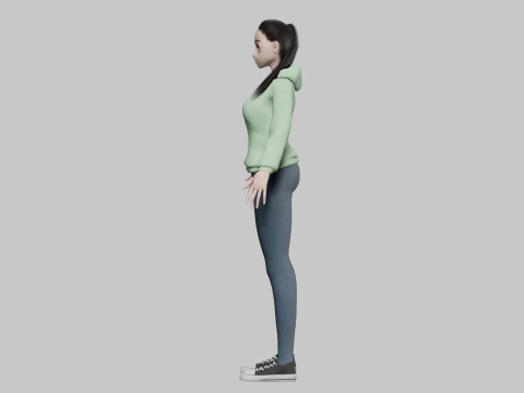 Basic classic girl V24884 3D Model