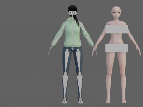 Basic classic girl V24884 Modelo 3D