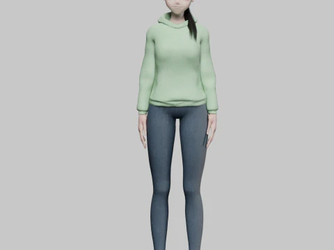Basic classic girl V24884 3D Model