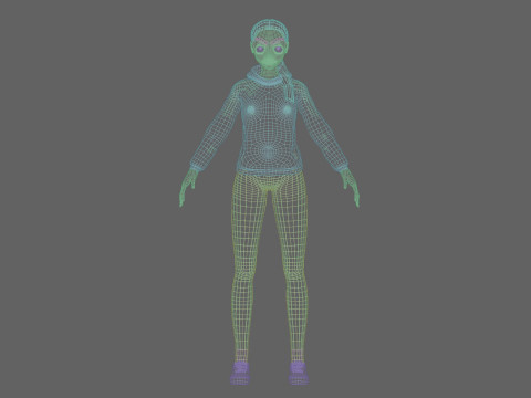 Basic classic girl V24884 Modelo 3D
