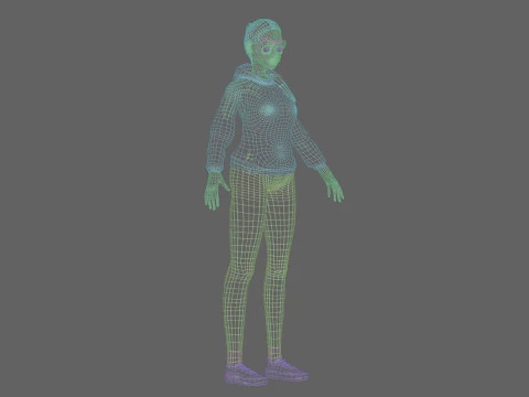 Basic classic girl V24884 3D Model