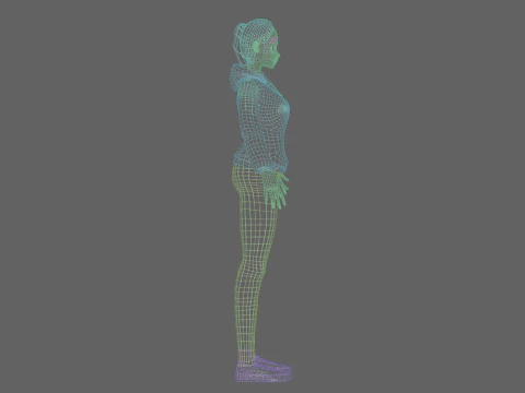 Basic classic girl V24884 3D Model