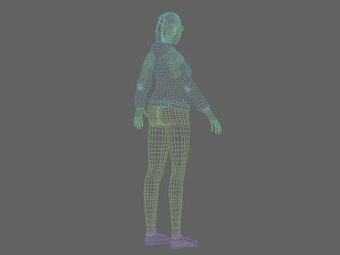 Basic classic girl V24884 3D Model