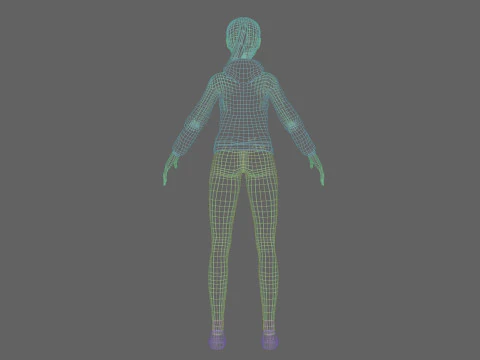 Basic classic girl V24884 3D Model