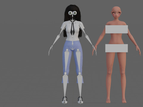 Basic cool girl V33558 Modelo 3D