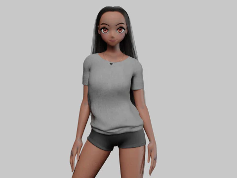 बुनियादी सुंदर लड़की V31075 3D मॉडल