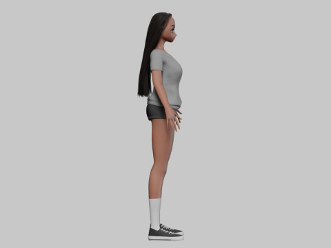 Basic cute girl V31075 Modèle 3D