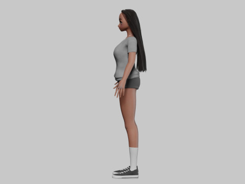 Basic cute girl V31075 Modèle 3D