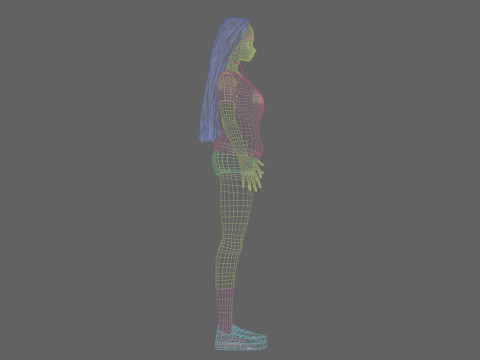Basic cute girl V31075 Modèle 3D