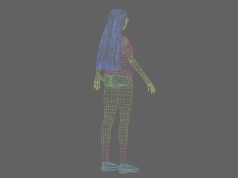 Basic cute girl V31075 Modèle 3D