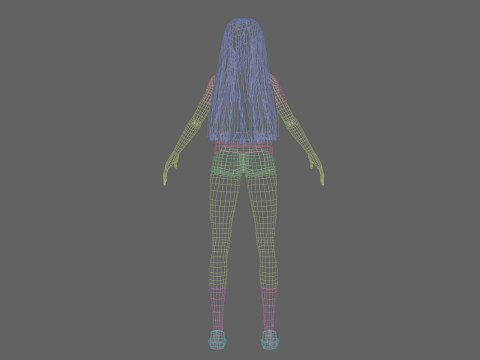 Basic cute girl V31075 Modèle 3D