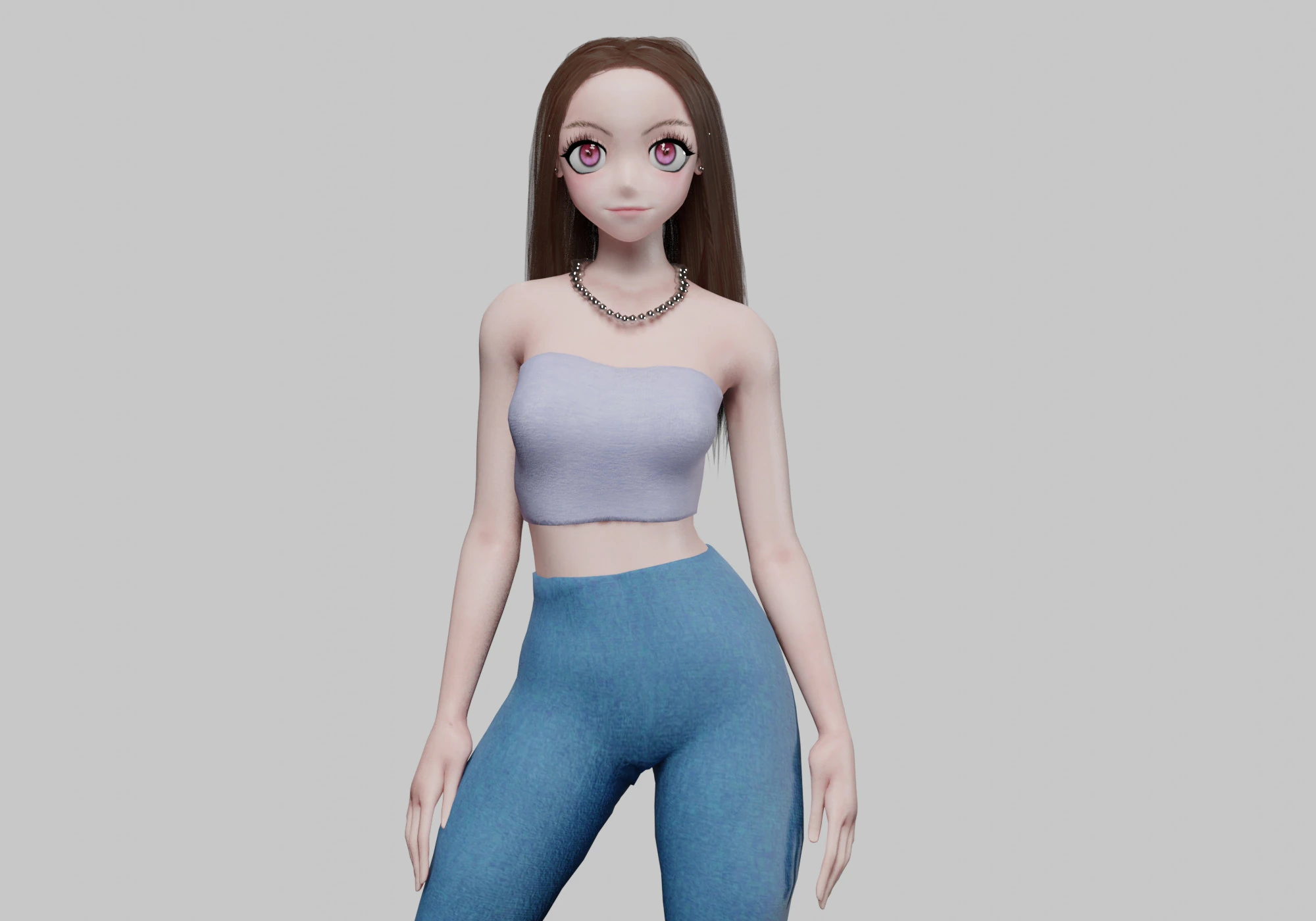 Basic Standard girl V30262 3D Model .c4d .max .obj .3ds .fbx .stl .blend 