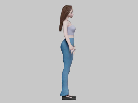 Basic Standard girl V30262 3D Model