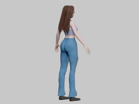Basic Standard girl V30262 3D Model