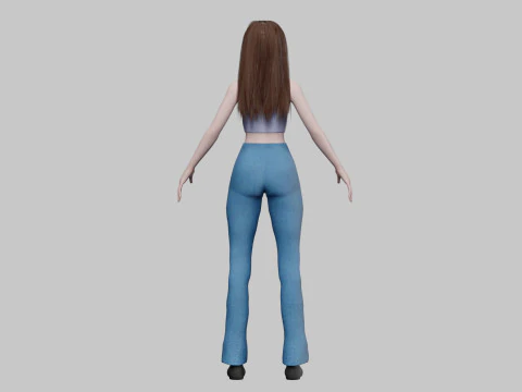 Basic Standard girl V30262 3D Model